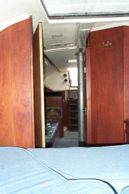 in the cabin - looking aft